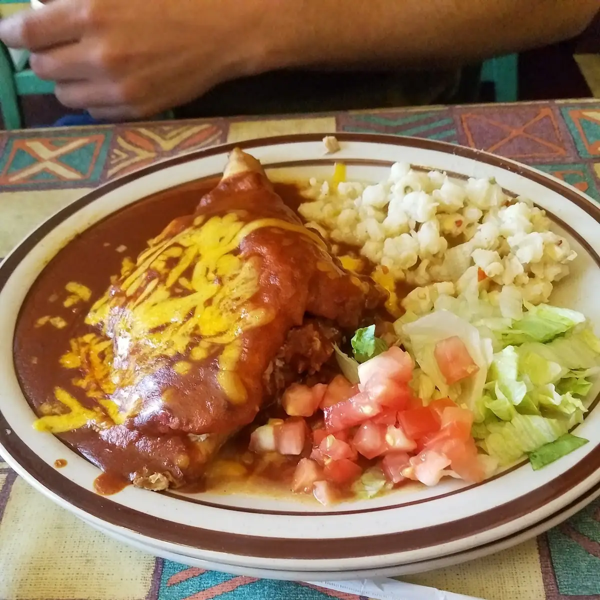 Red Chili Stuffed Soplilla with Pork Carnitas