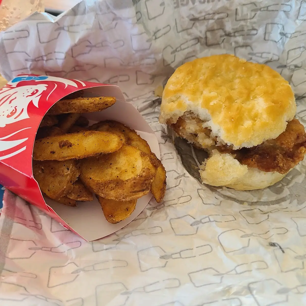 Chicken Biscuit and Potatoes