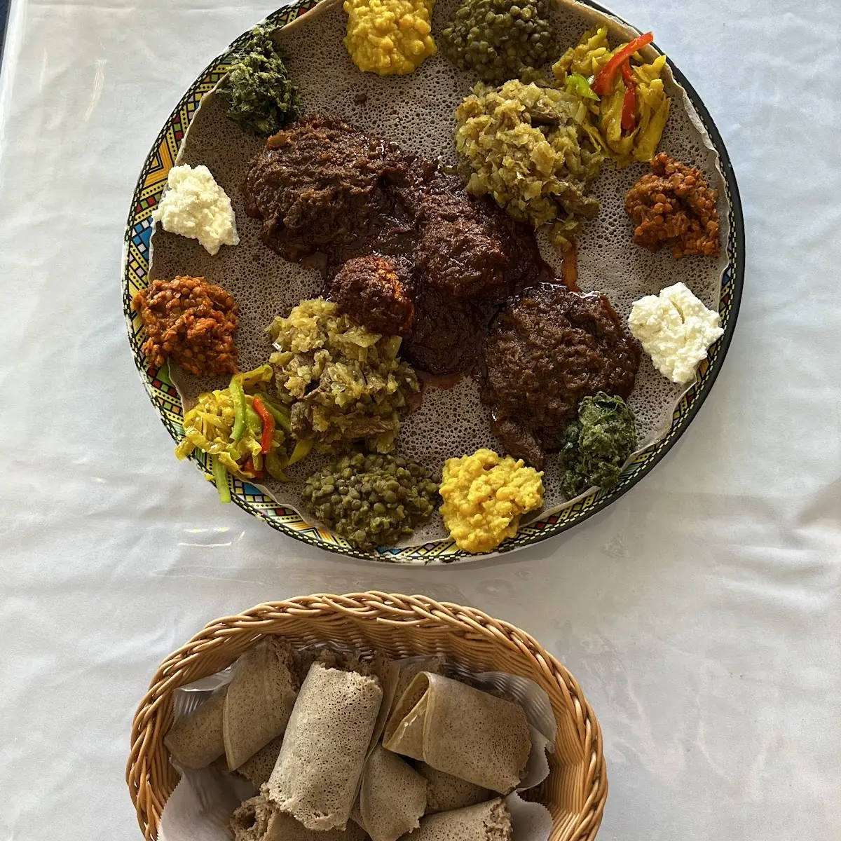Doro Wot Injera Veggie Combo