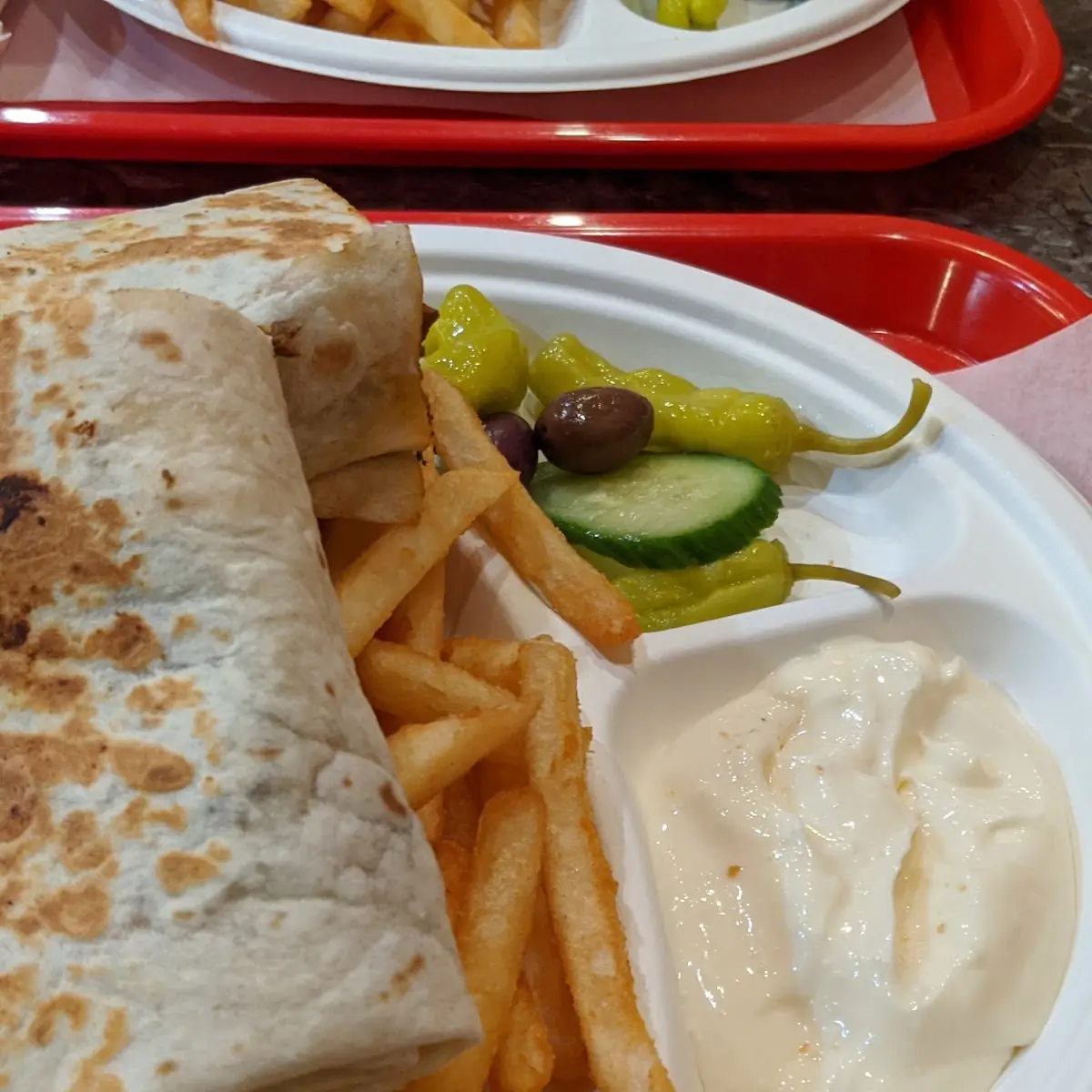 Shawarma platter. ( chicken or beef)