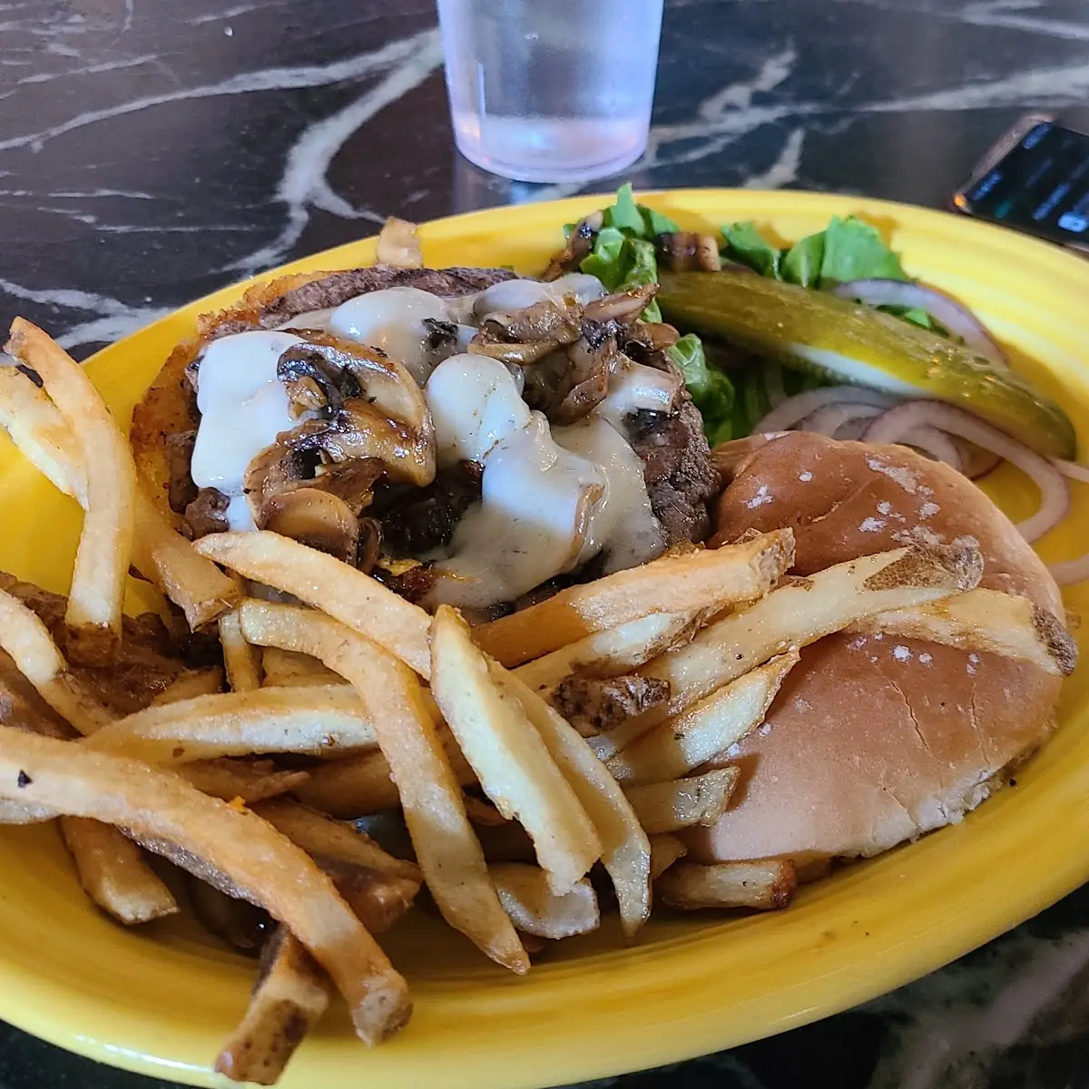 Mushroom Swiss Burger