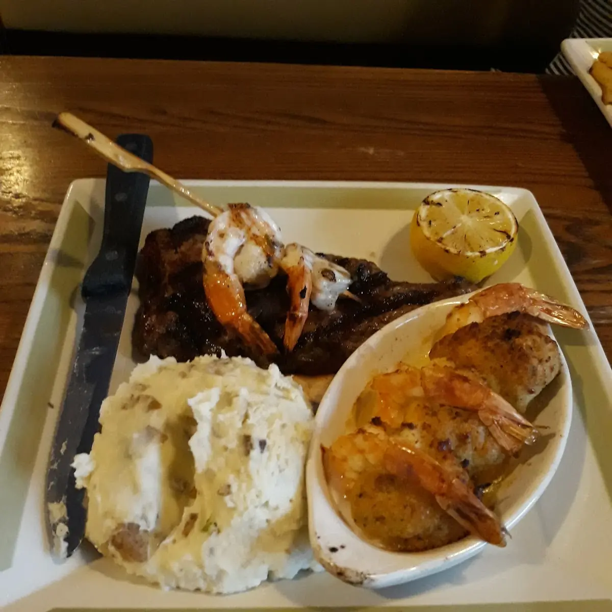 Steak and Garlic Mashed Potatoes