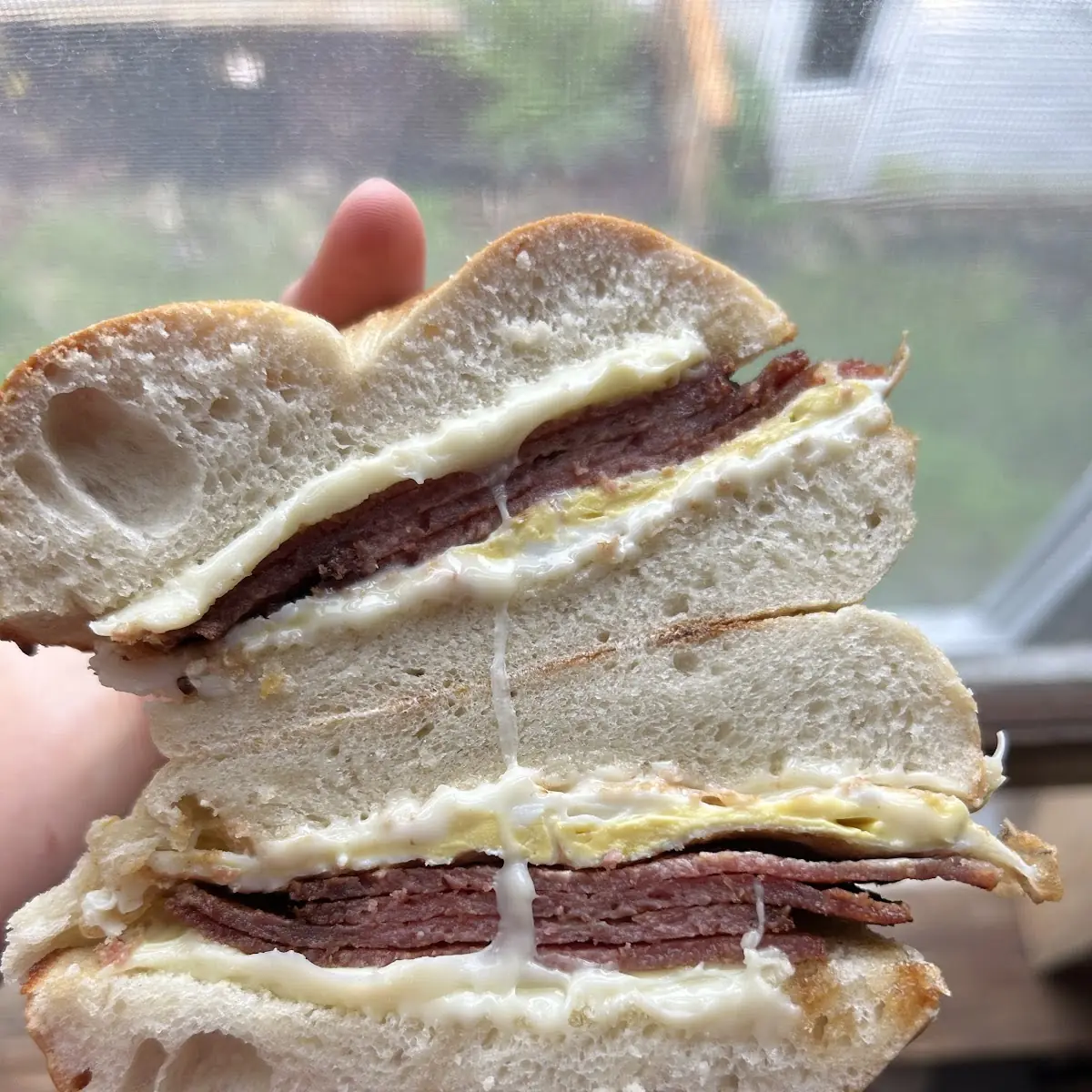 Pork Roll Egg and Cheese Sandwich