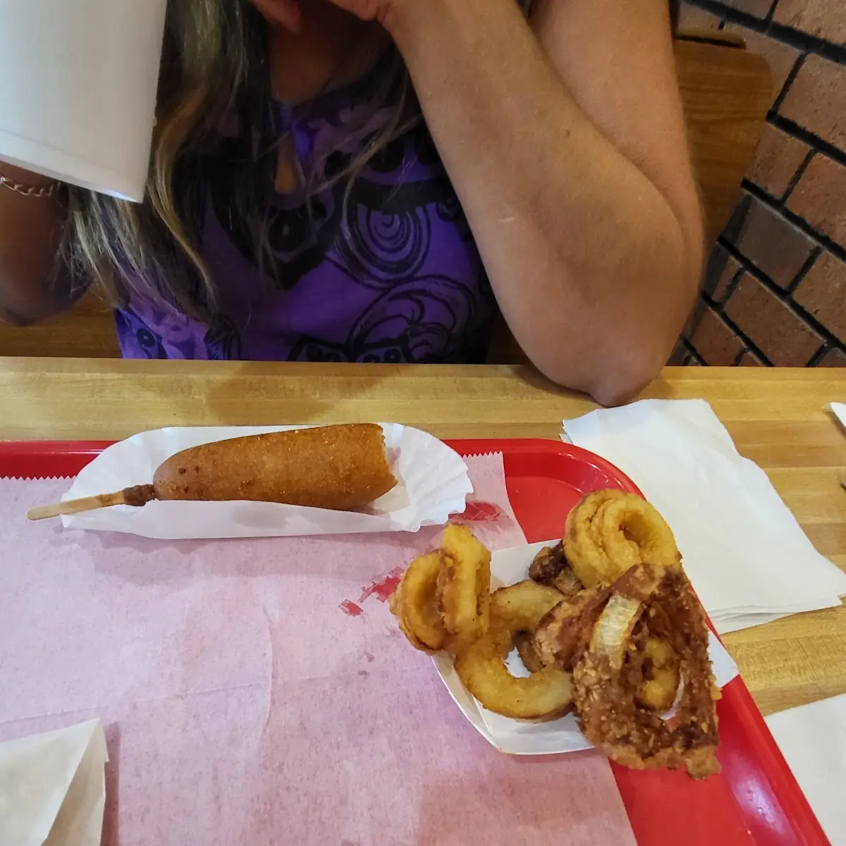 Corn Dog and Onion Rings