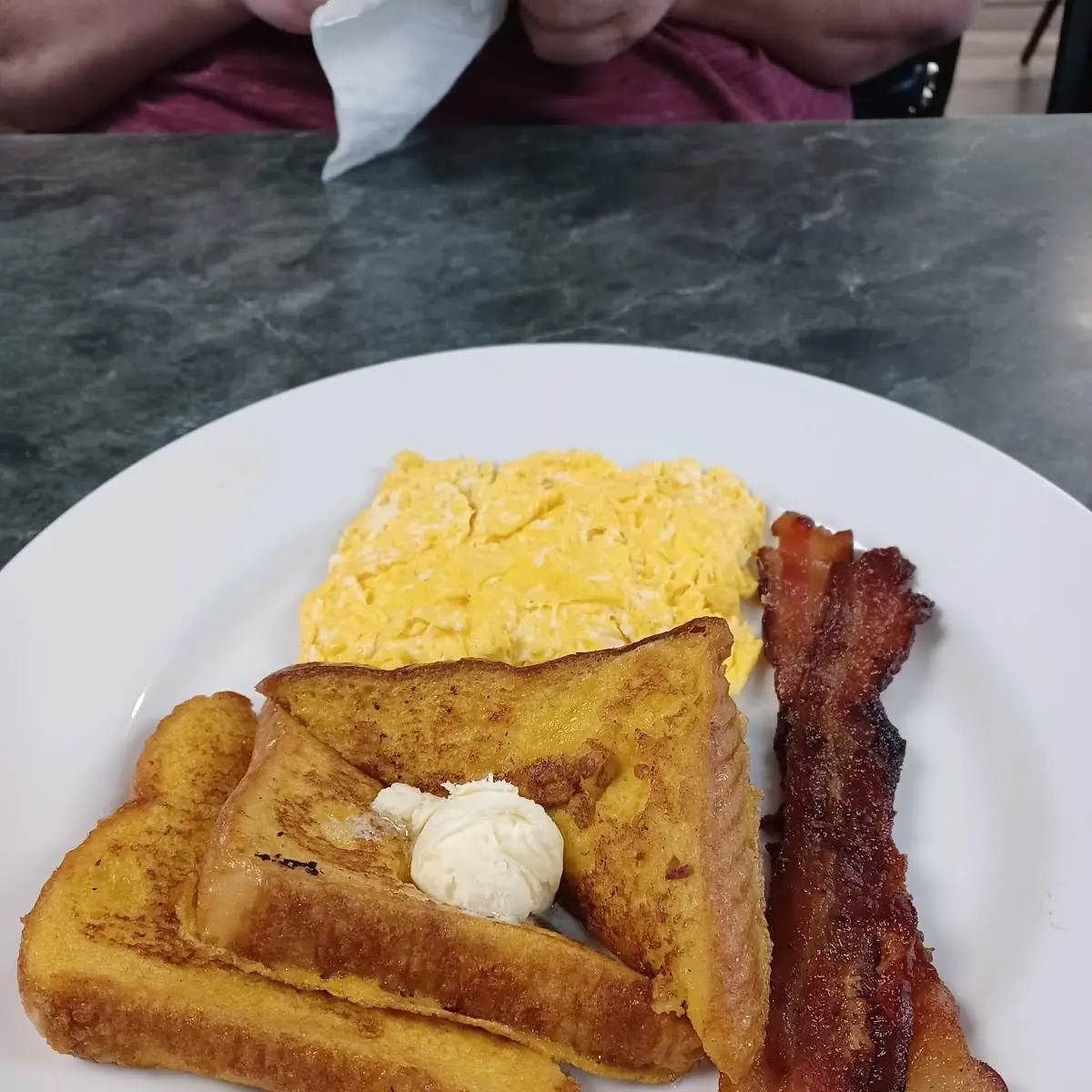 French Toast Withscrambled Eggs and Bacon