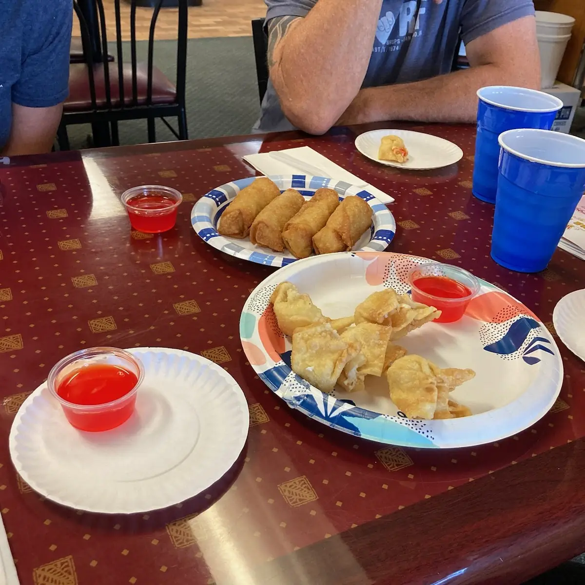 Egg Rolls and Cream Cheese Wantons