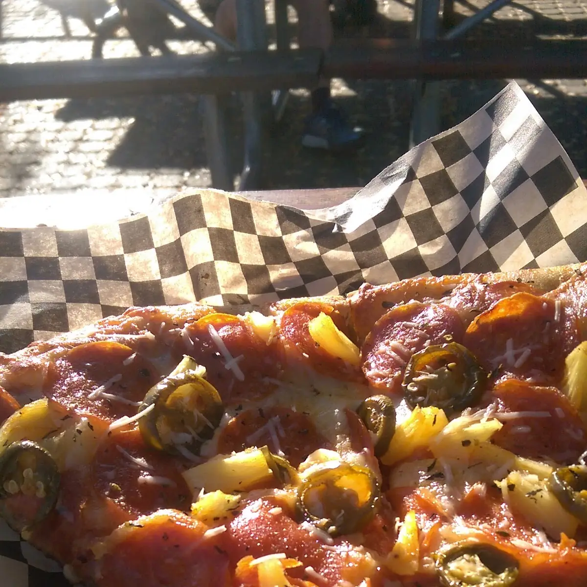 Pepperoni Pizza Slice Add Pineapple