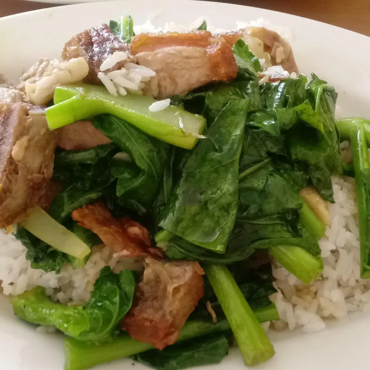 Roast Pork and Chinese Broccoli