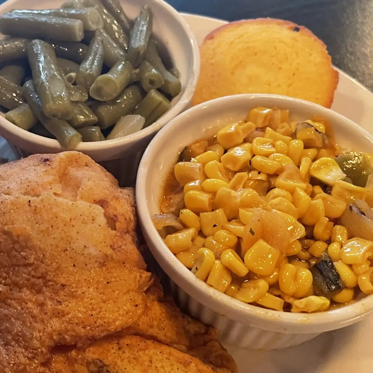 Mac & Cheese Fried Corn Green Beans