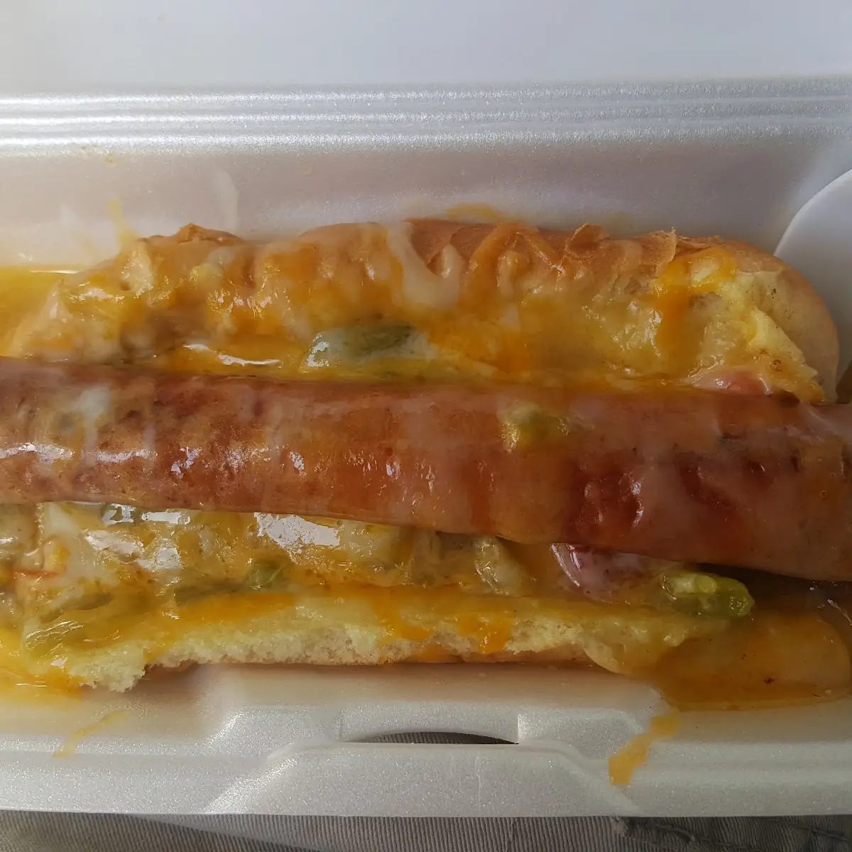 Green Chili Cheese Dog