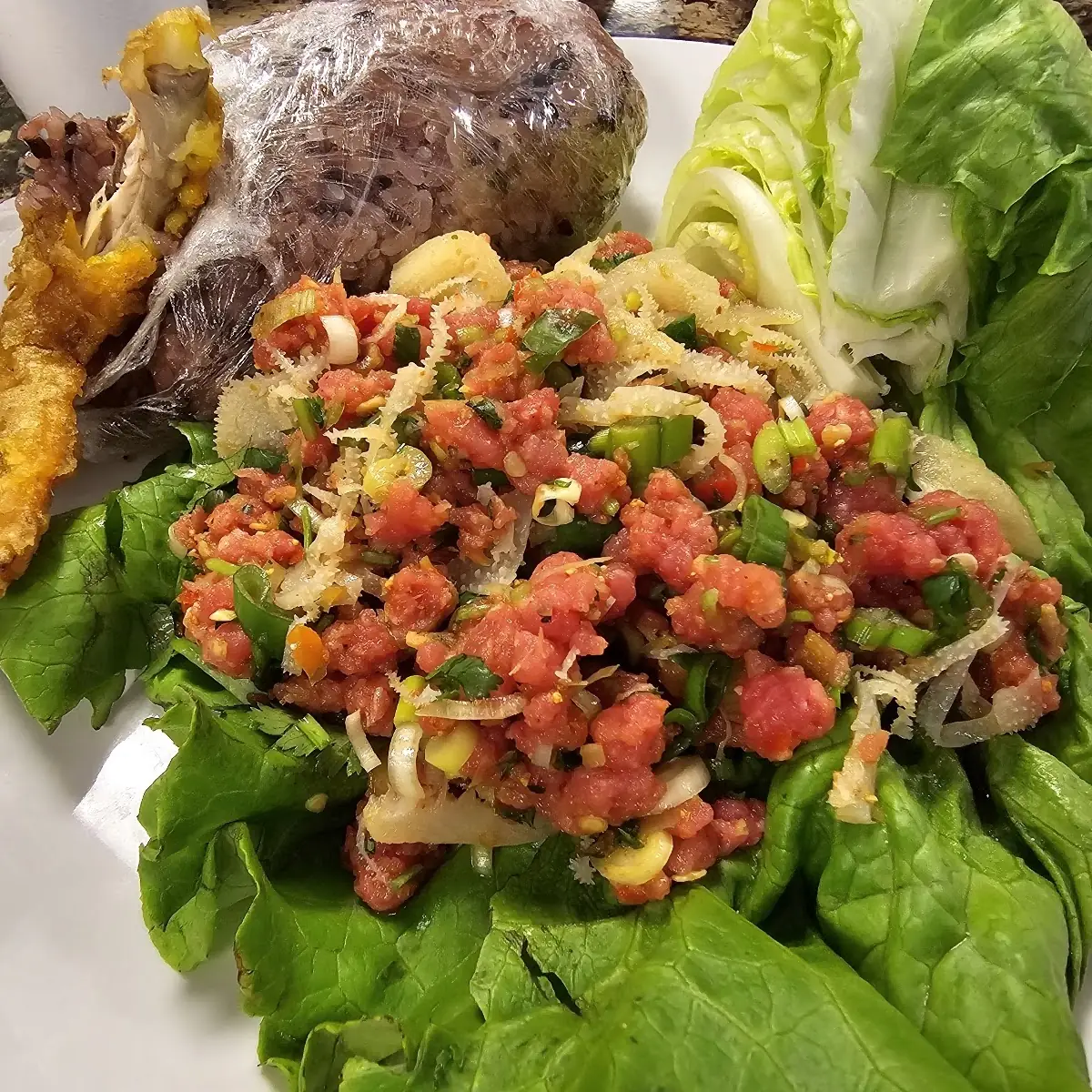 Raw Beef Larb Salad