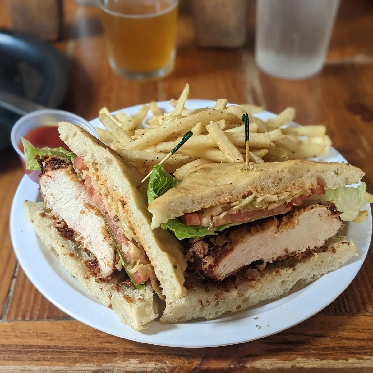 Fantastic Chicken Sandwich on Ciabatta Bread