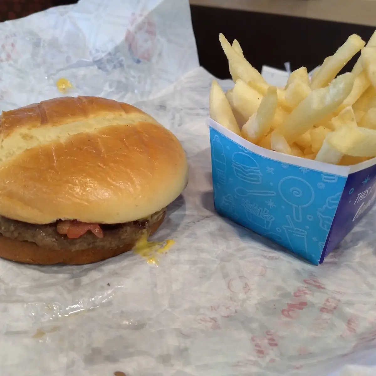 Bacon Cheeseburger and Fries
