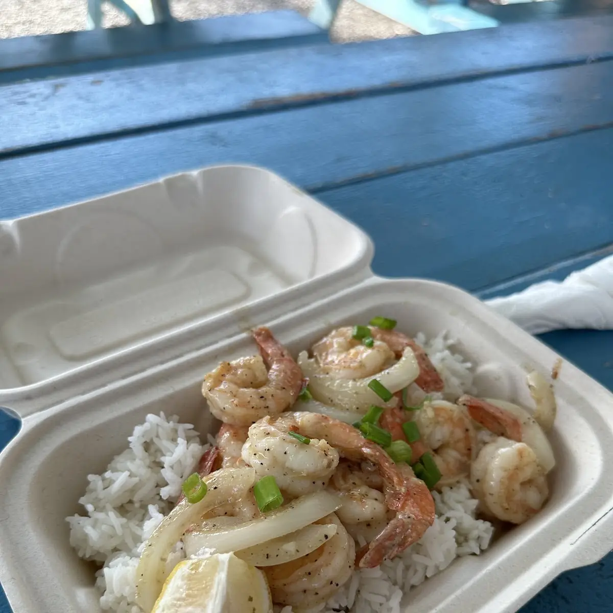 Sweet Chili Mango Shrimp with Rice