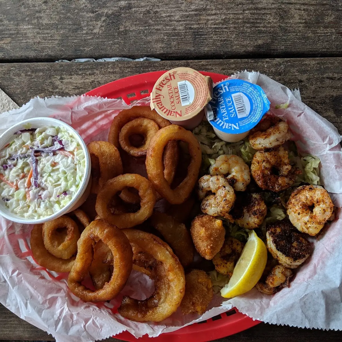 Shrimp Basket of Onion Rings