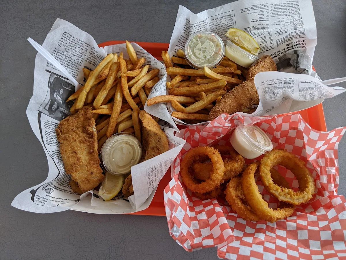 White Fish and Chips Onion Rings