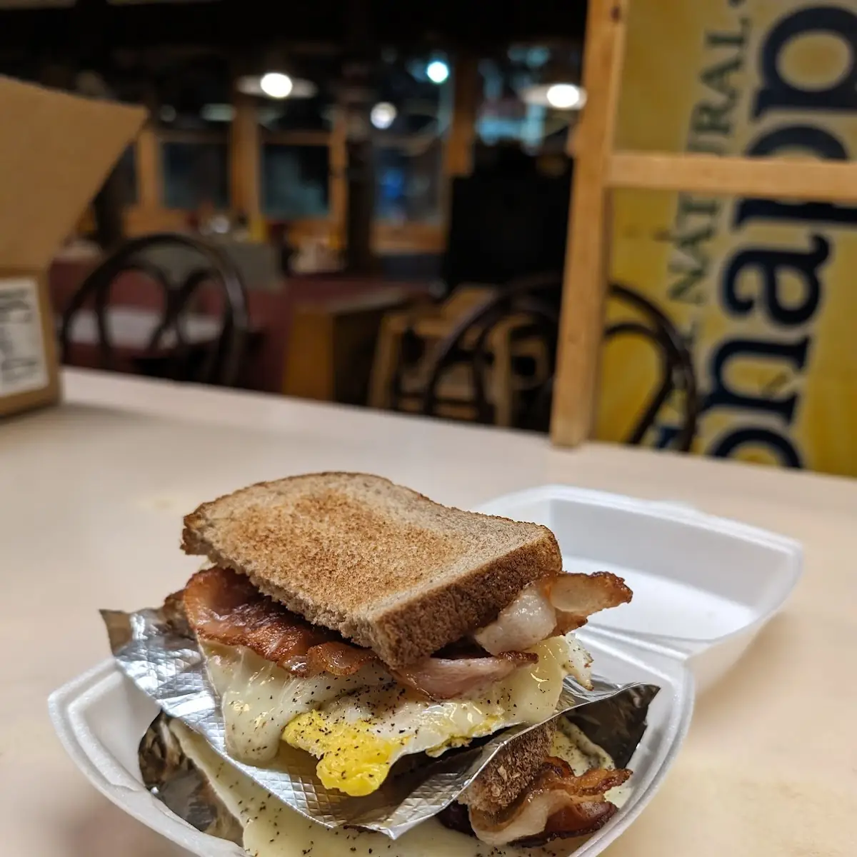 Bacon Egg and Cheese on Wheat Toast
