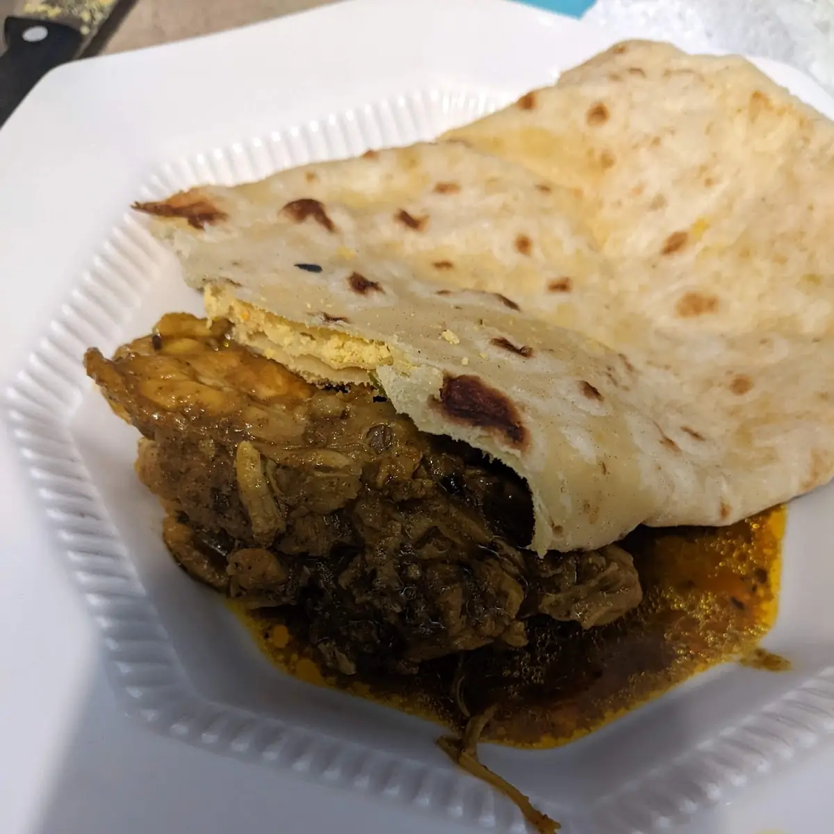 Curry Chicken and Dhalpuri