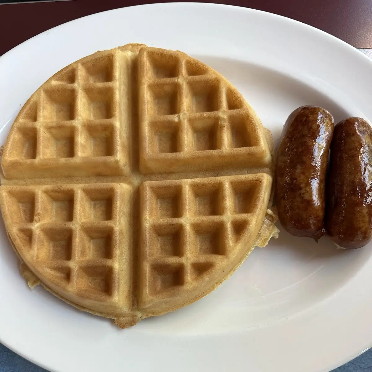 Belgian Waffle with Canadian Bacon