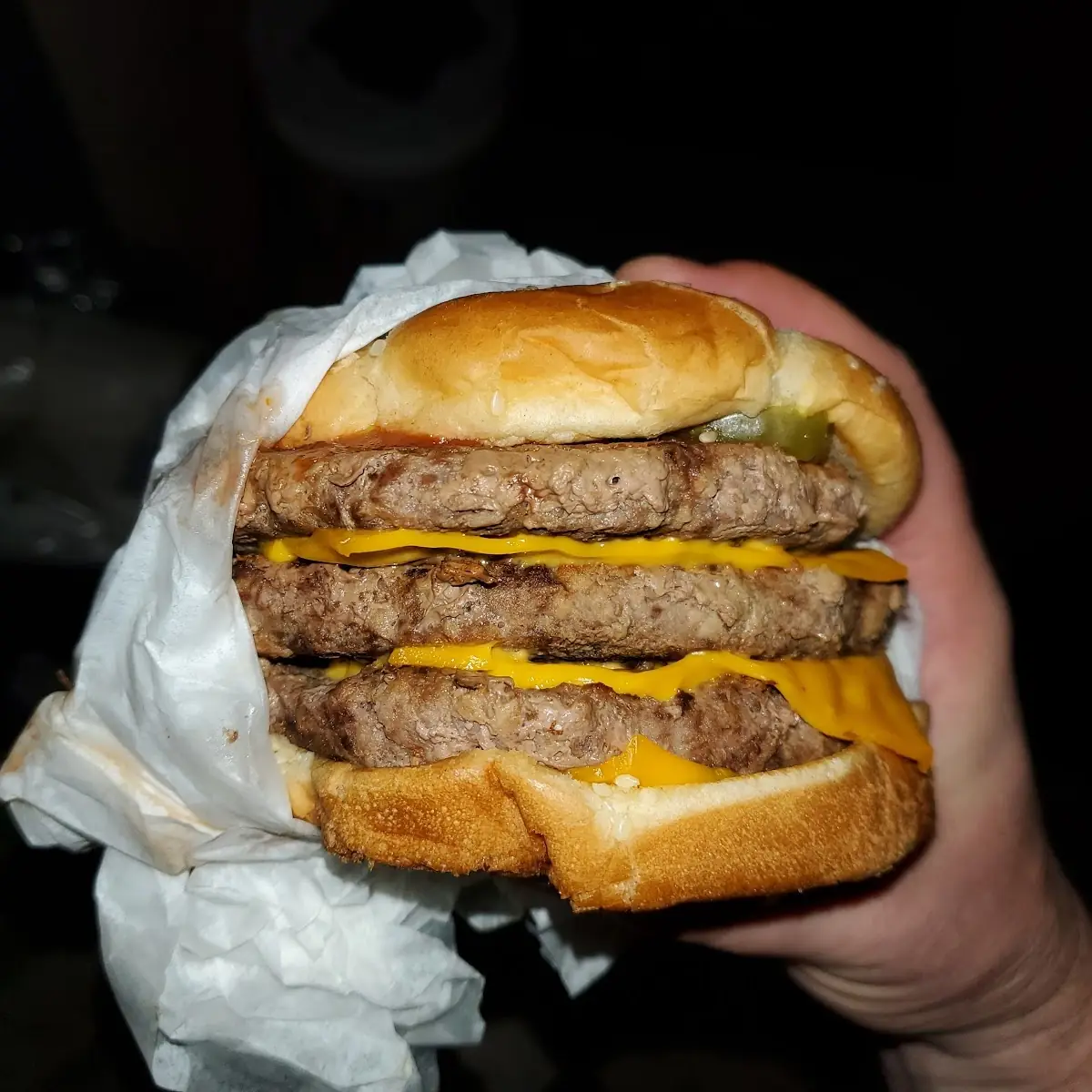 Pete's Triple Monster Burger with Cheese