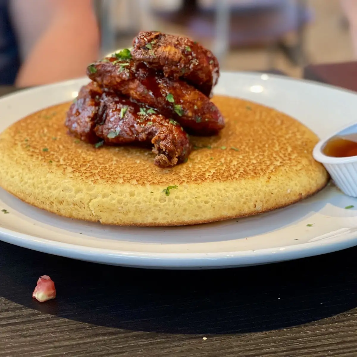 Crispy Chicken & Cornbread Pancake