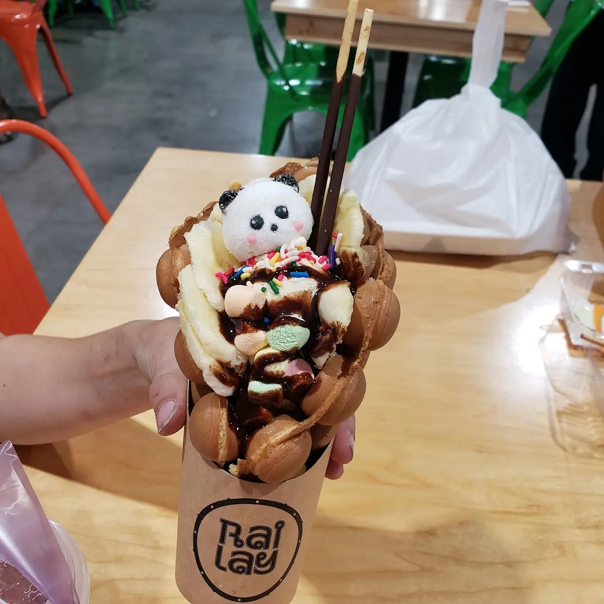 Mango Bubble Waffle
