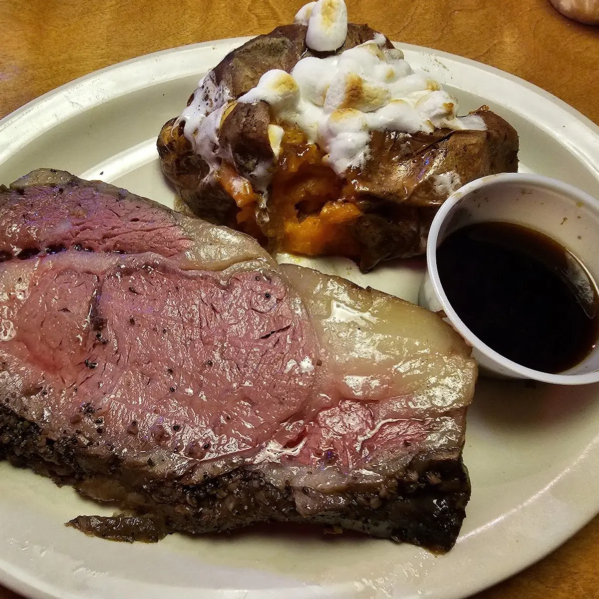 12oz Prime Rib w Sweet Potato