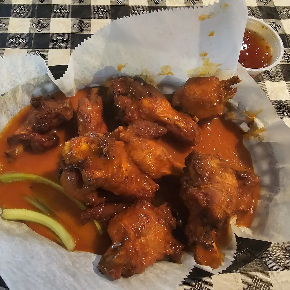 Hot Buffalo Wings with Extra Sauce