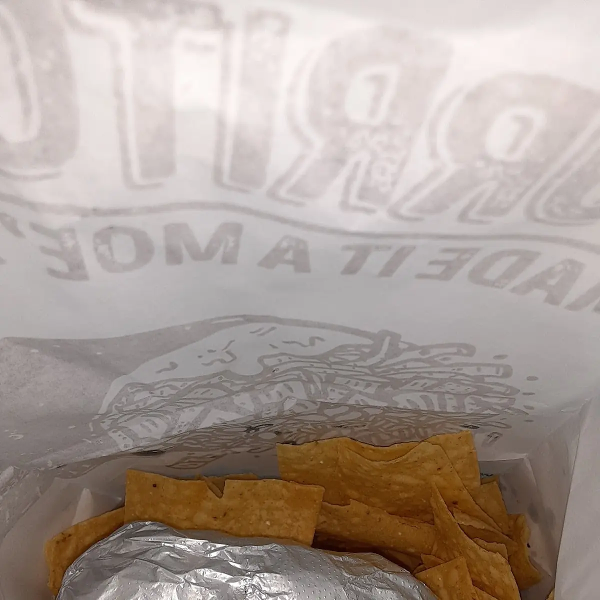 Ground Beef Burrito with Chips