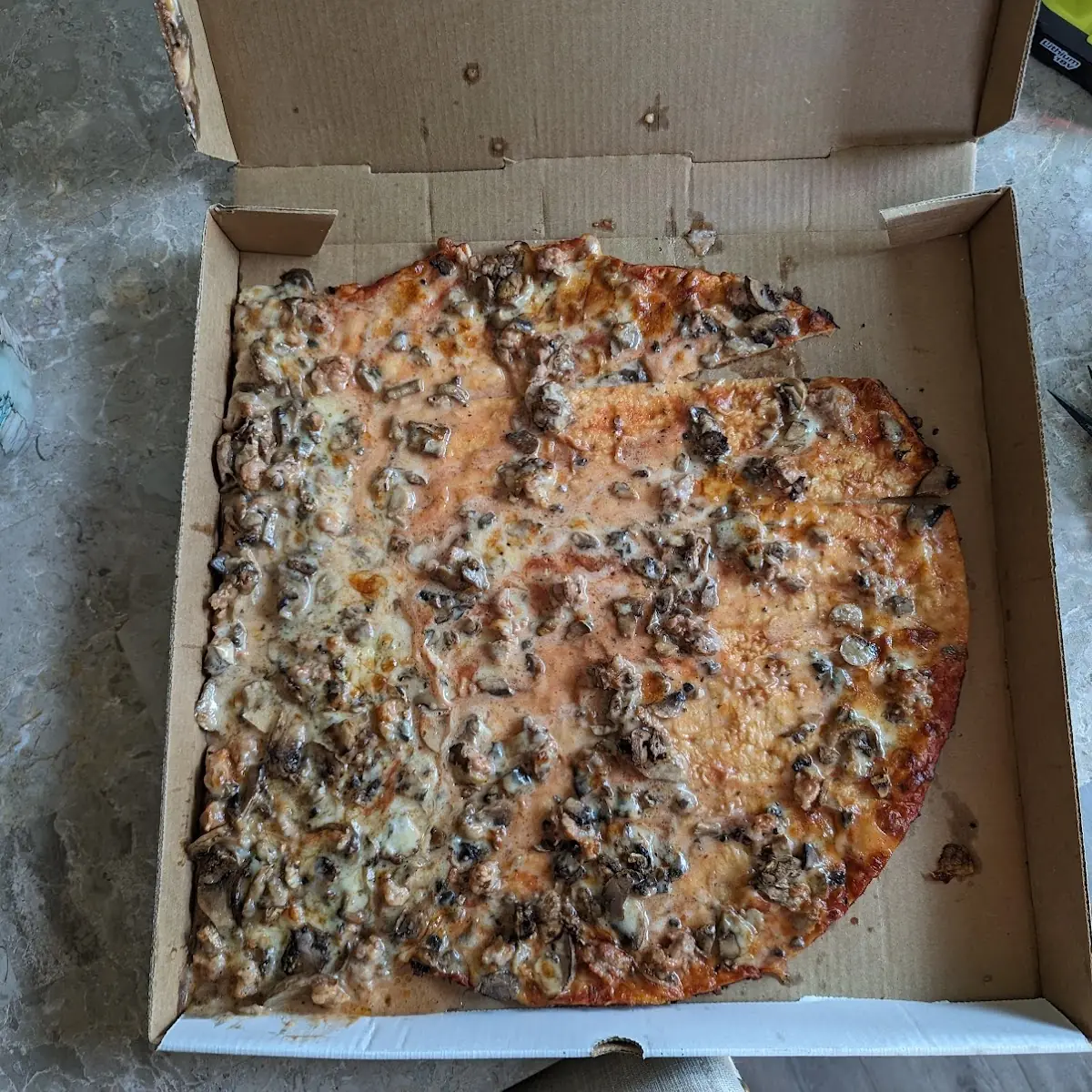Mushroom Sausage Pizza
