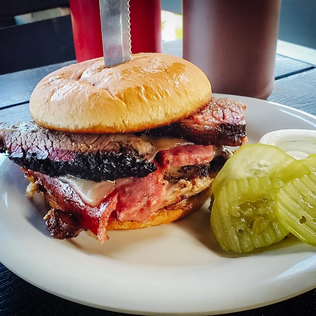Sliced Brisket Sandwich