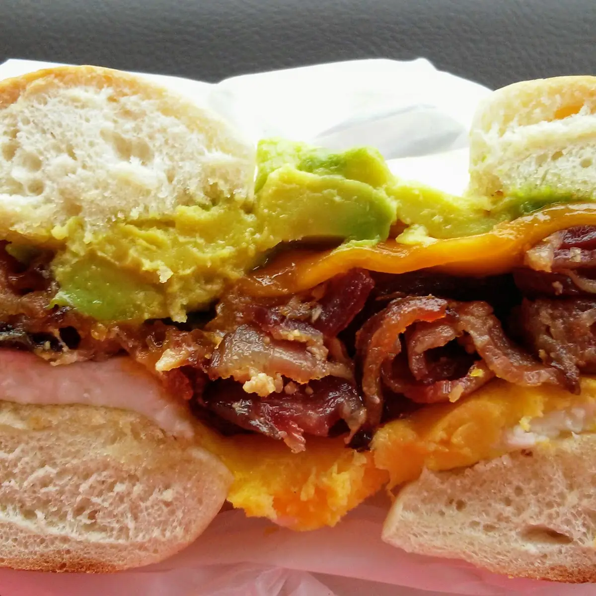 Bacon Egg Cheese & Avocado Bagel