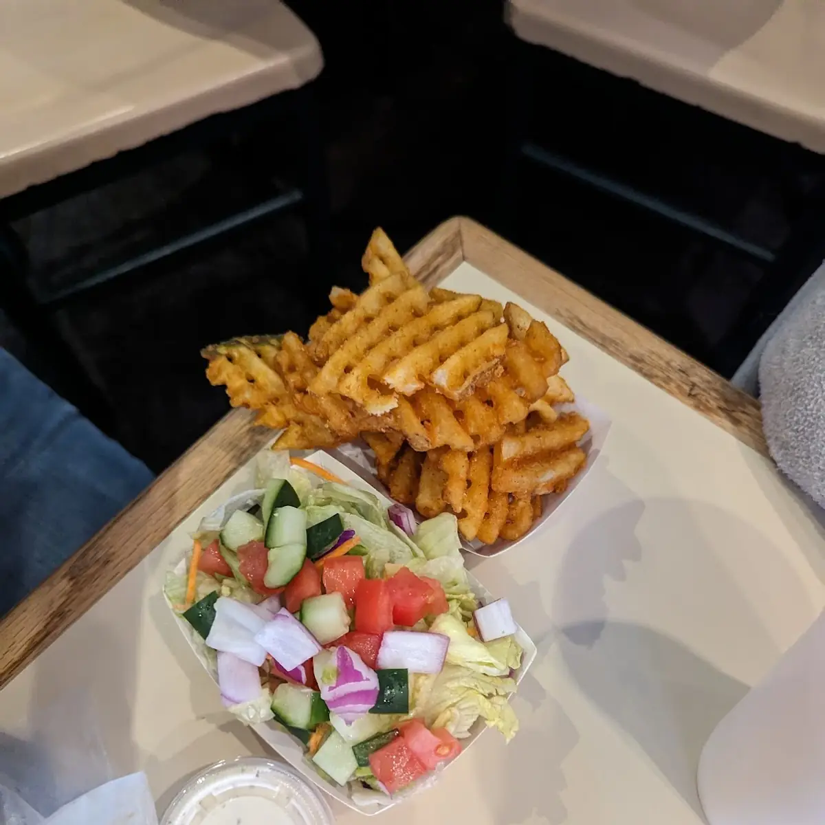 Side Salad and Criss Cut Fries