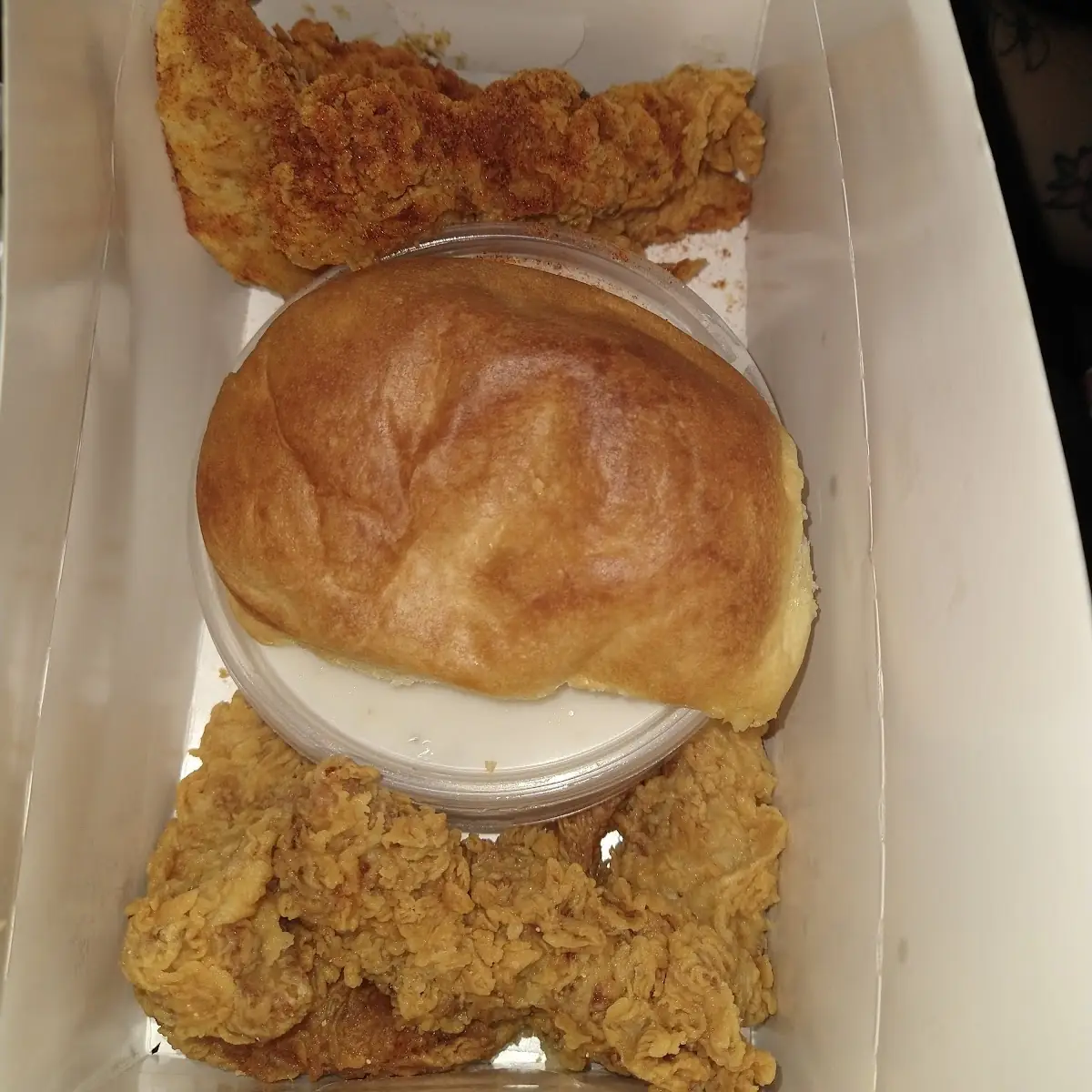 Half Regular and Half Spicy Chicken