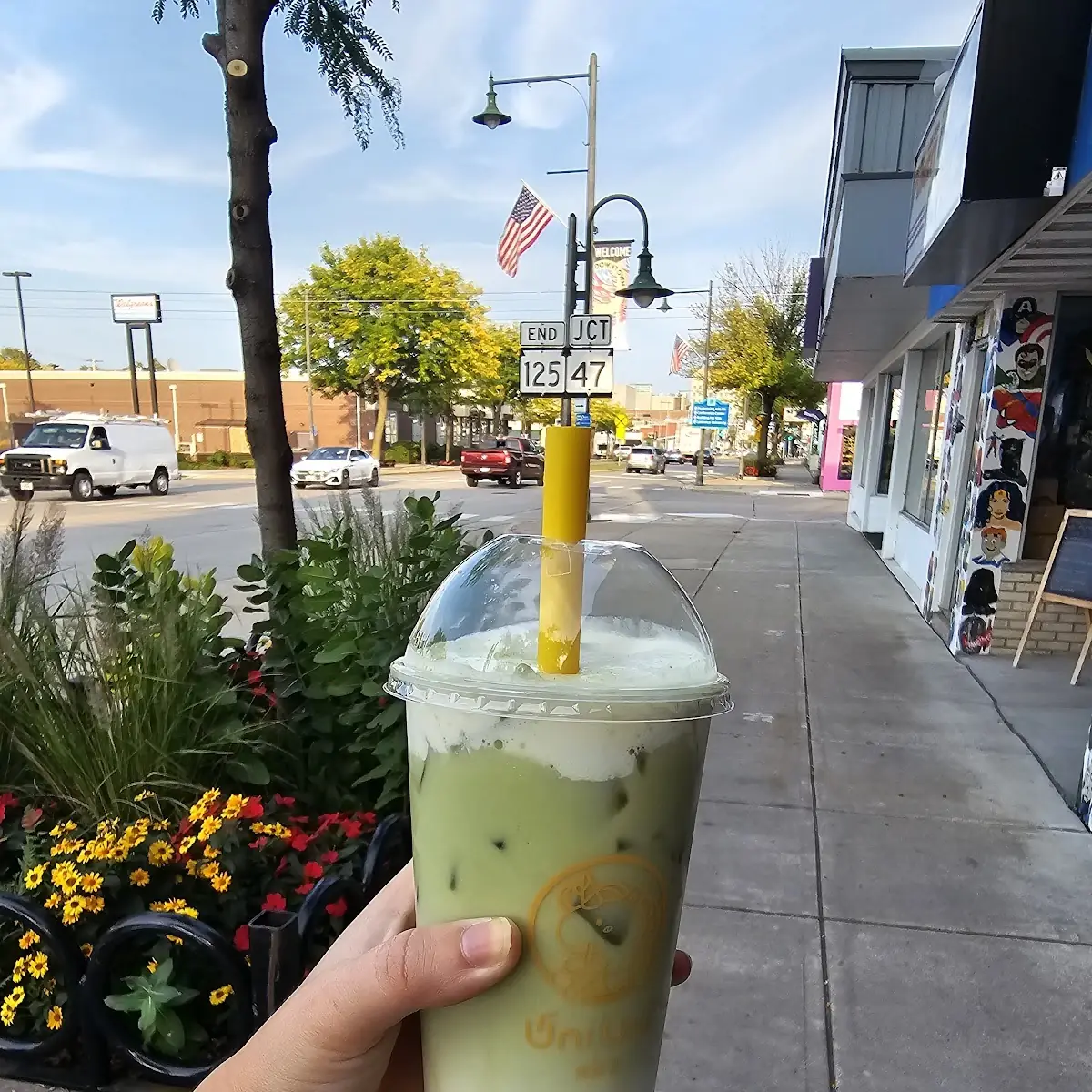 Matcha Latte with Cheese Foam