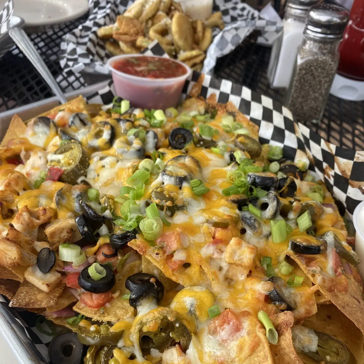 Chicken Nachos with Jalapeños and Cheese