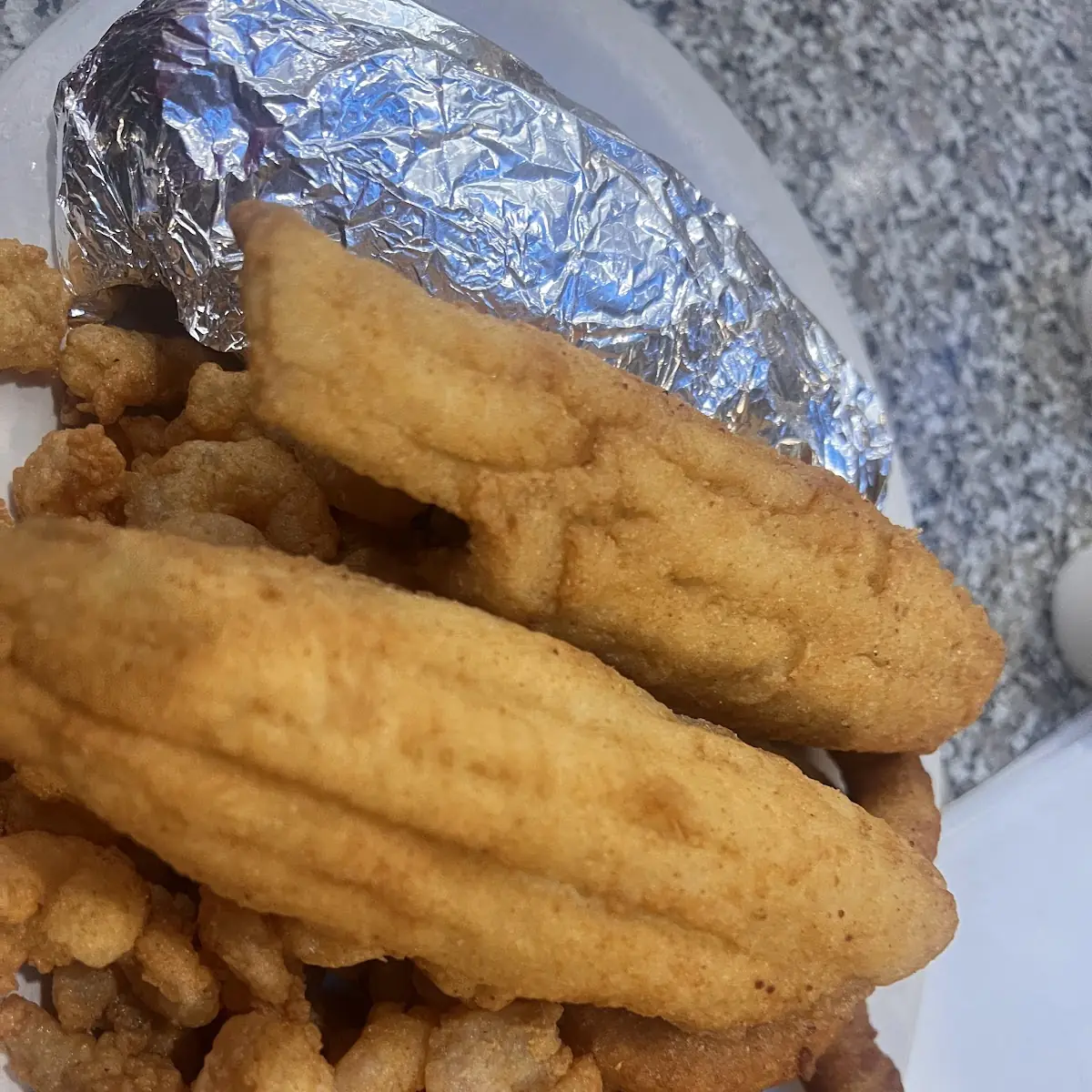 Fried Flounder & Popcorn Shrimp Basket