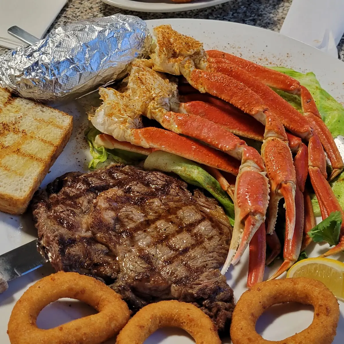 Ribeye and Crab Legs