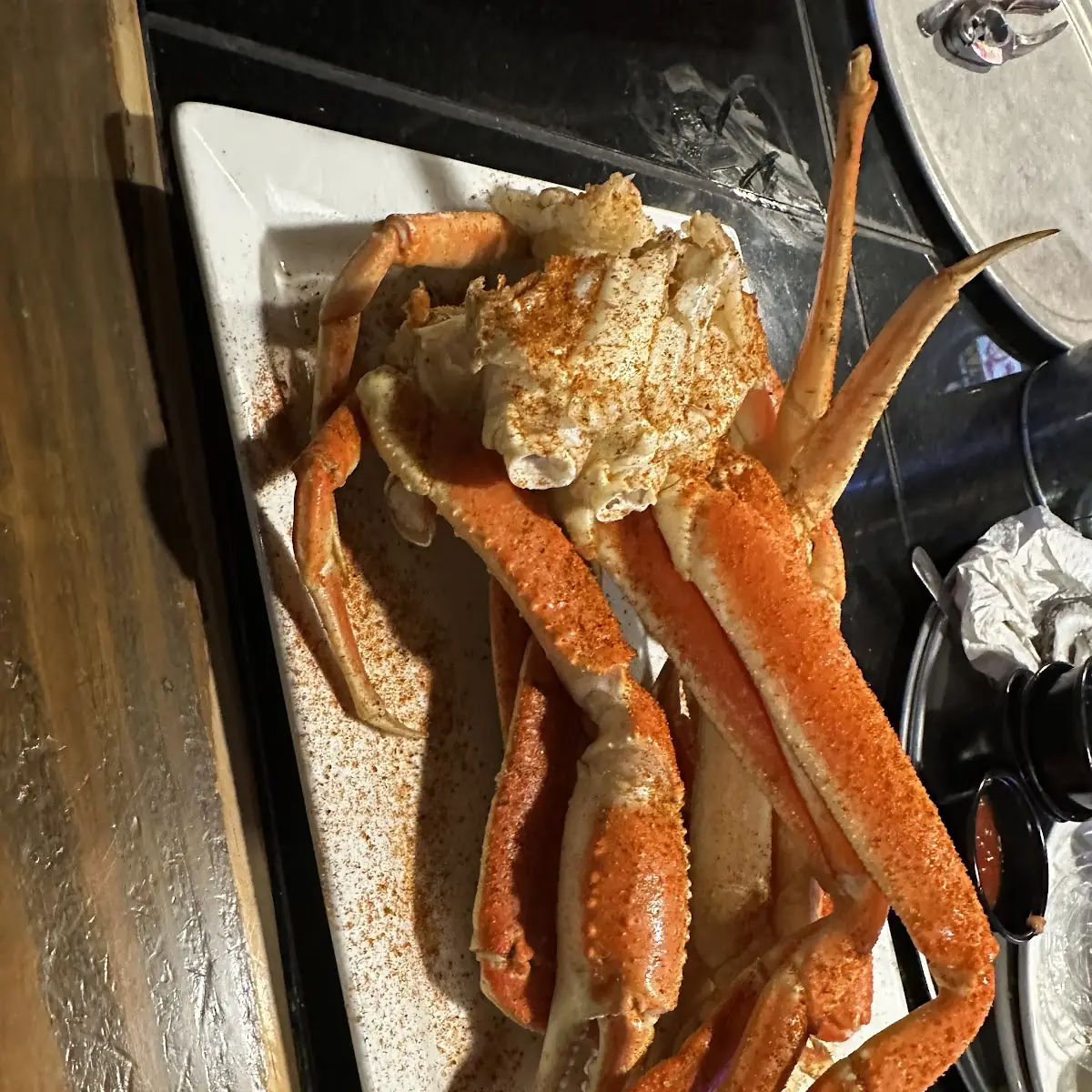Steamed Snow Crab Legs Plate
