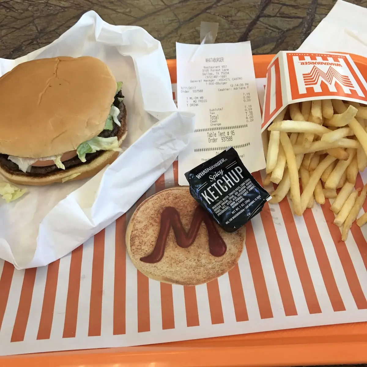 Whataburger 2 Combo Double Hamburger