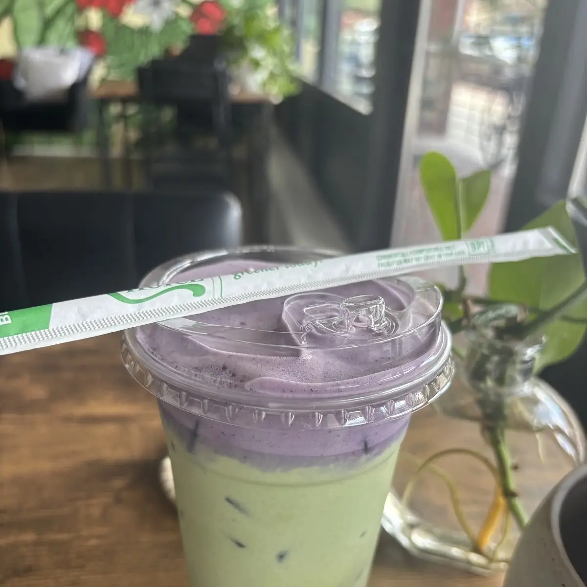 Blueberry Cold Foam Matcha