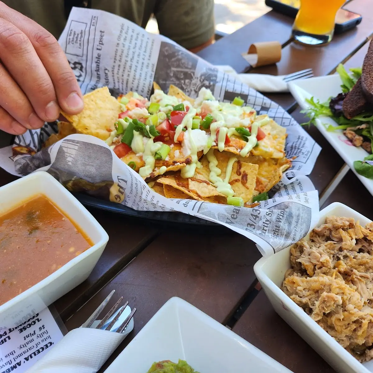 Pork Green Chili Nachos