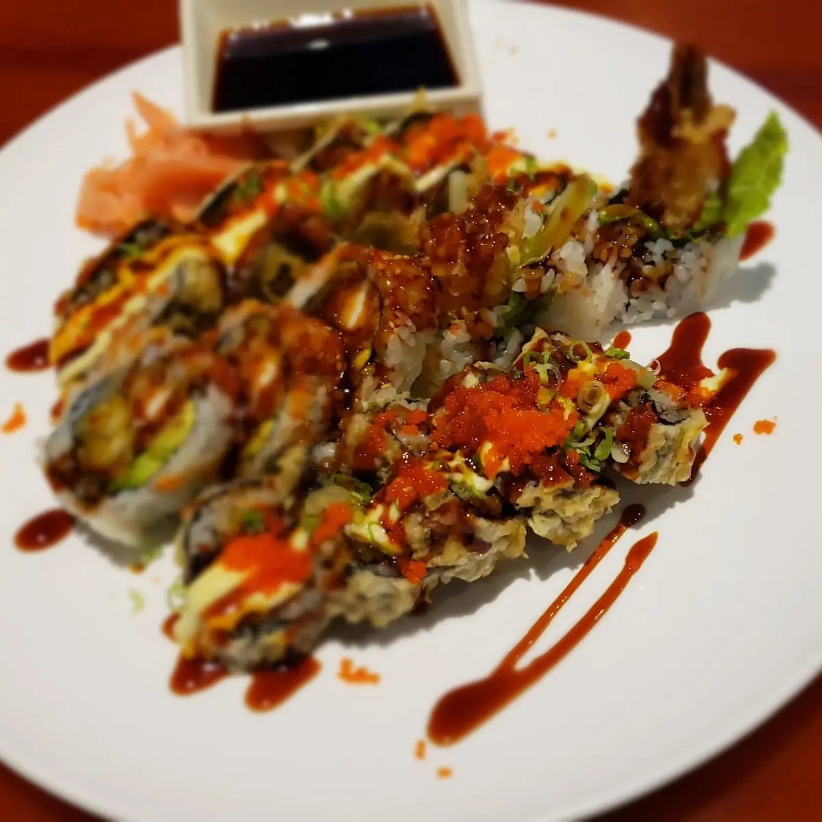 Godzilla Roll and Shrimp Tempura Roll
