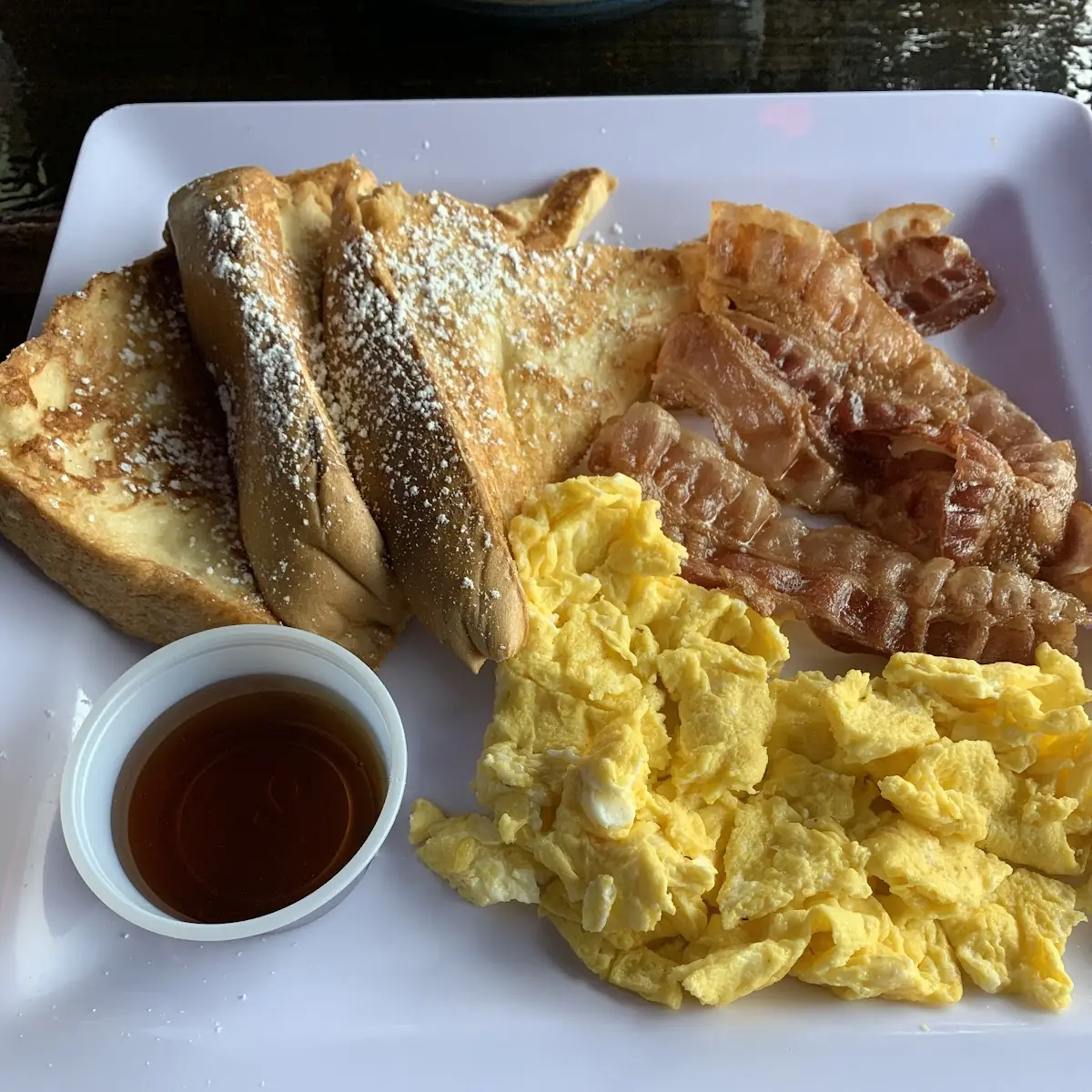 French Toast Eggs & Bacon