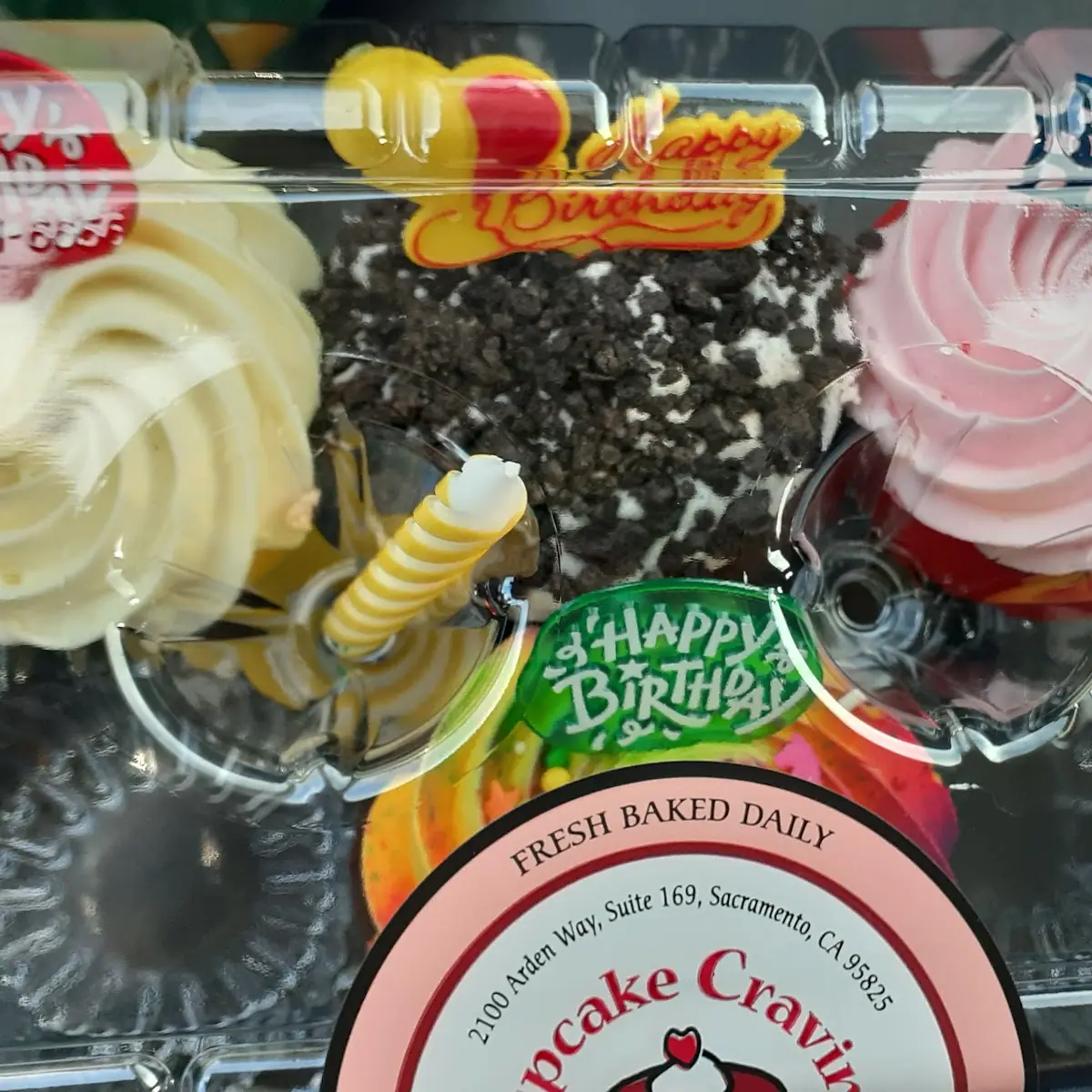 One Vanilla and One Chocolate Cupcake