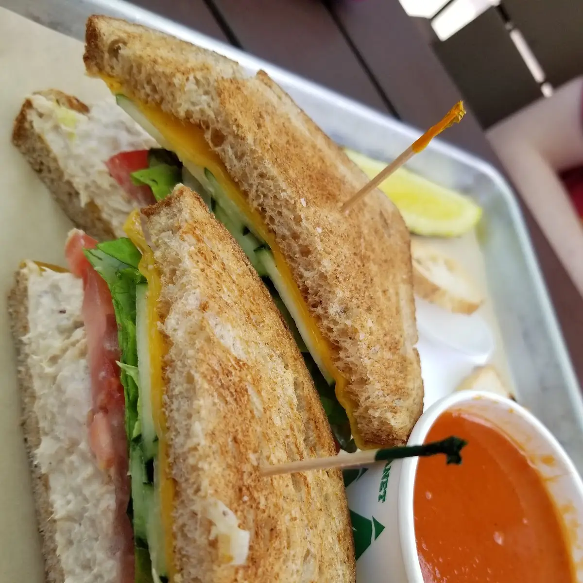 Tuna Melt and Tomato Bisque