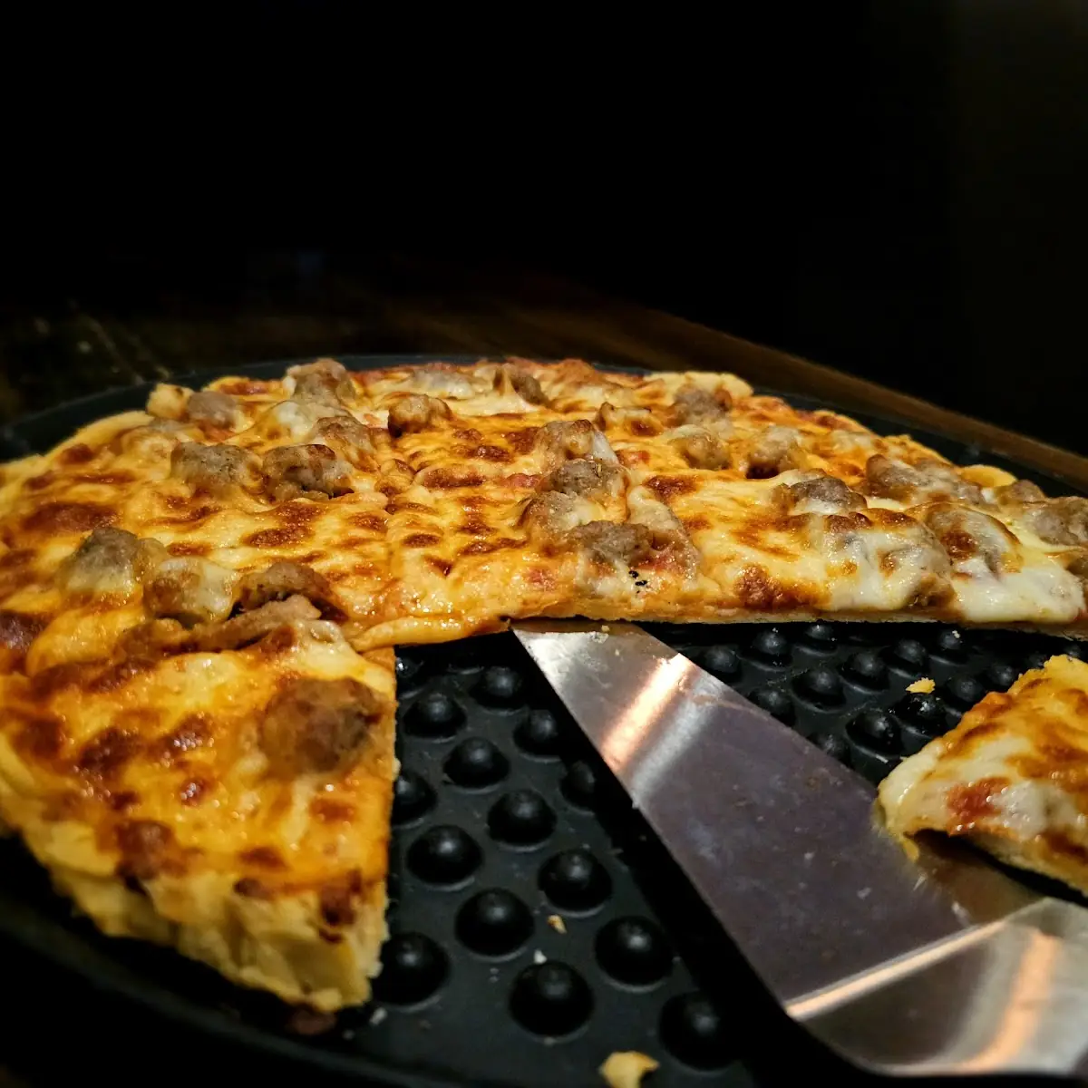 Thin Crust Sausage Pizza