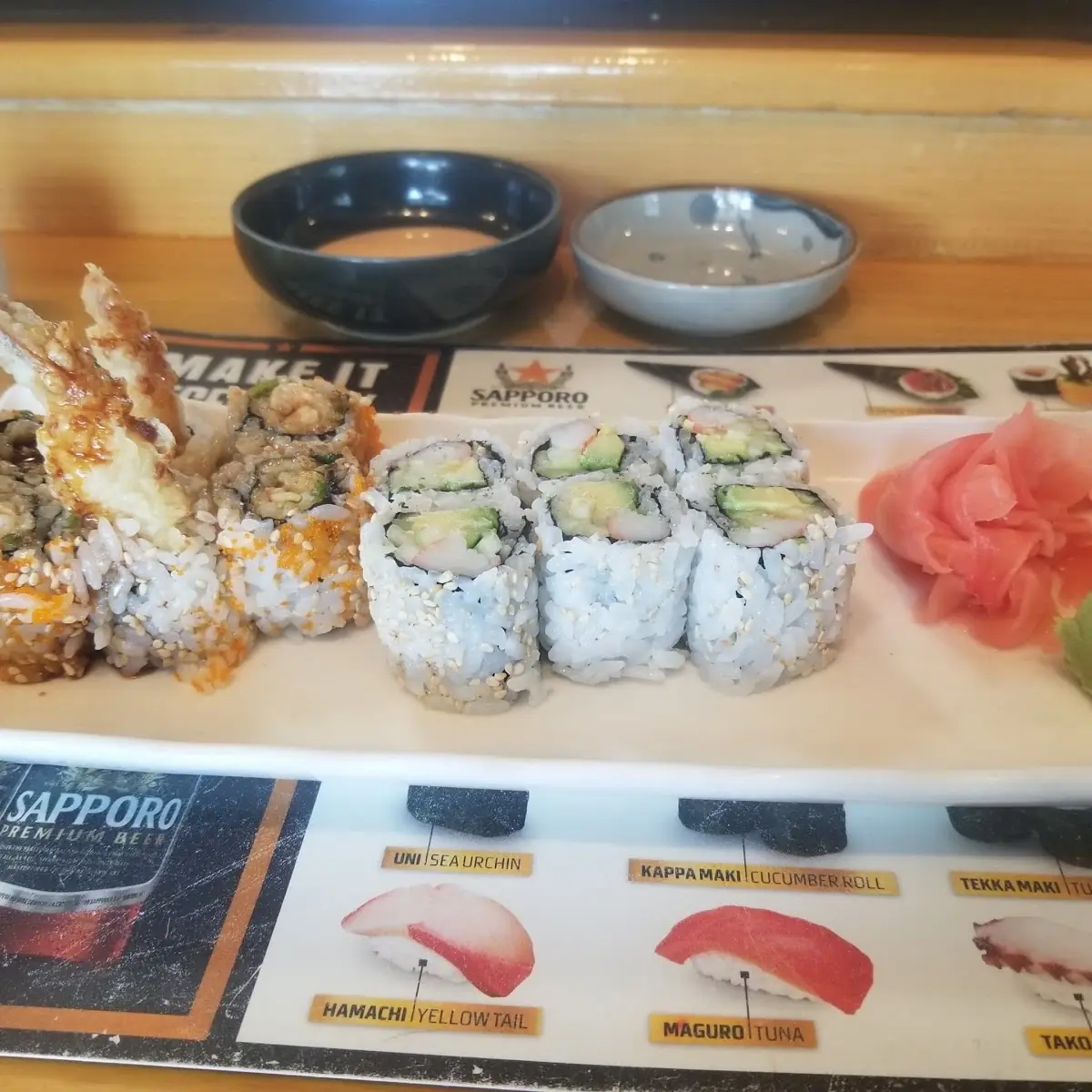 Spider Roll and California Roll