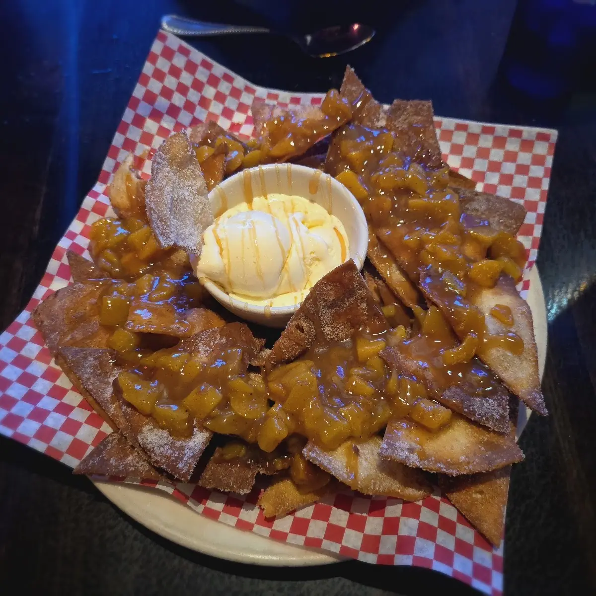 Peach Cobbler Nachos