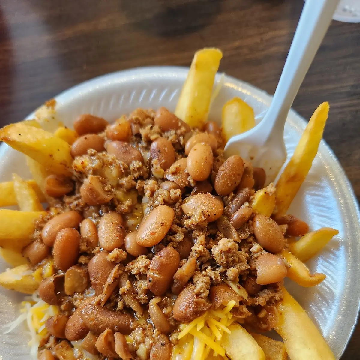 Chilli Cheese Fries with Beans